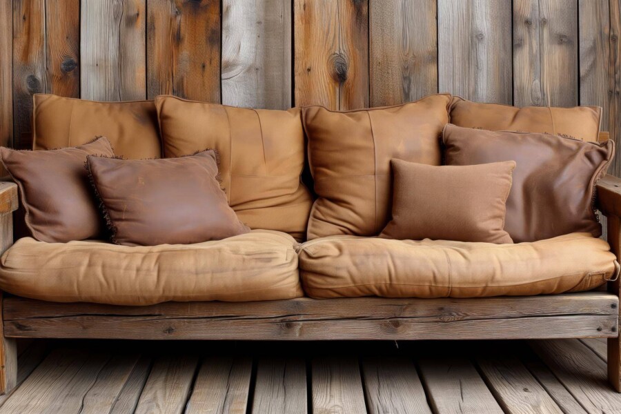 Brązowa sofa jakie poduszki wybrać do salonu?