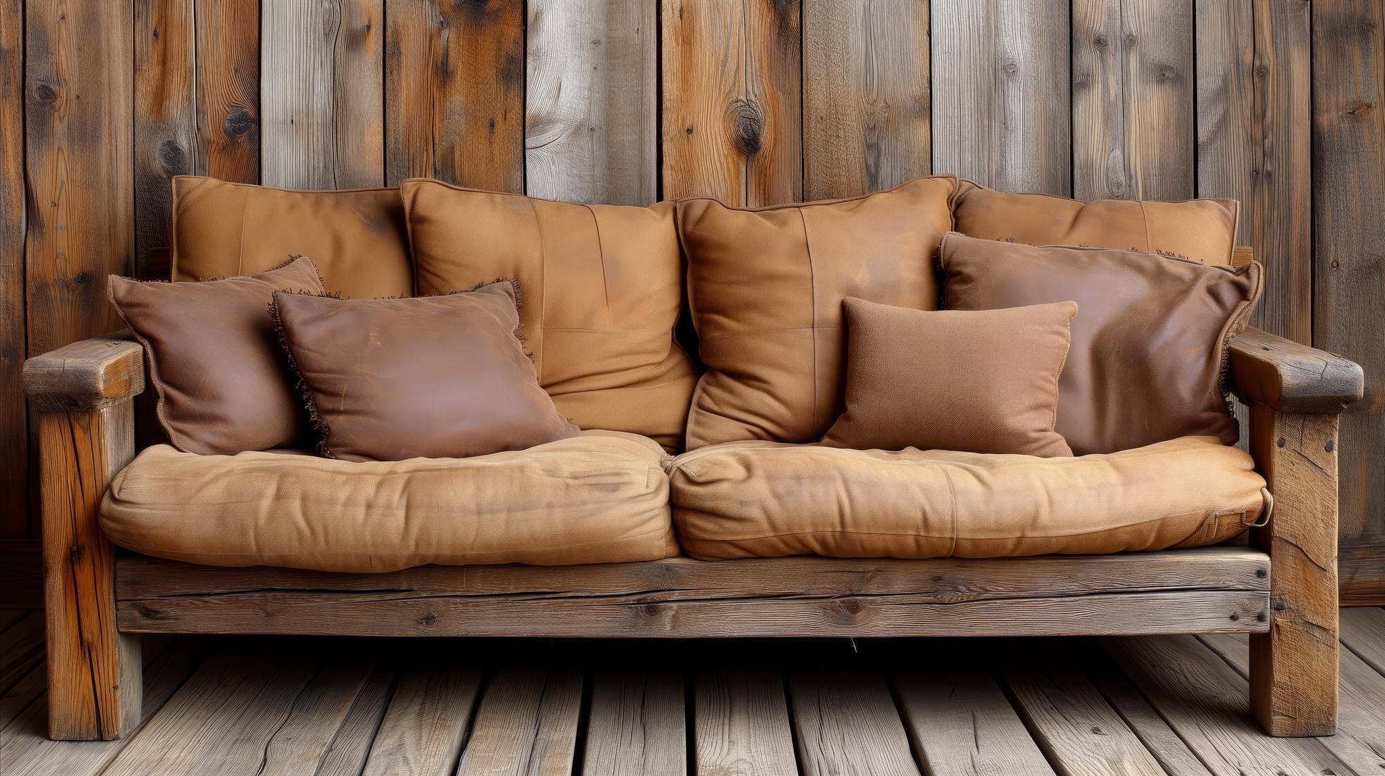 Brązowa sofa jakie poduszki wybrać do salonu?